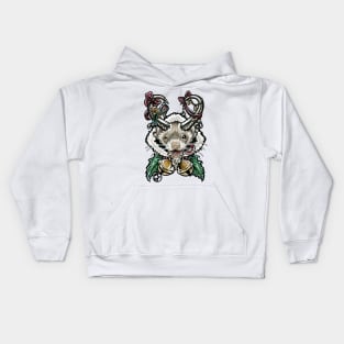 Krampus Ferret - Black Outlined Version Kids Hoodie